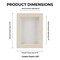 Natural Whitewash Wood Shadow Box Frame with Acrylic Front - White Suede Backing, 30 Sizes
